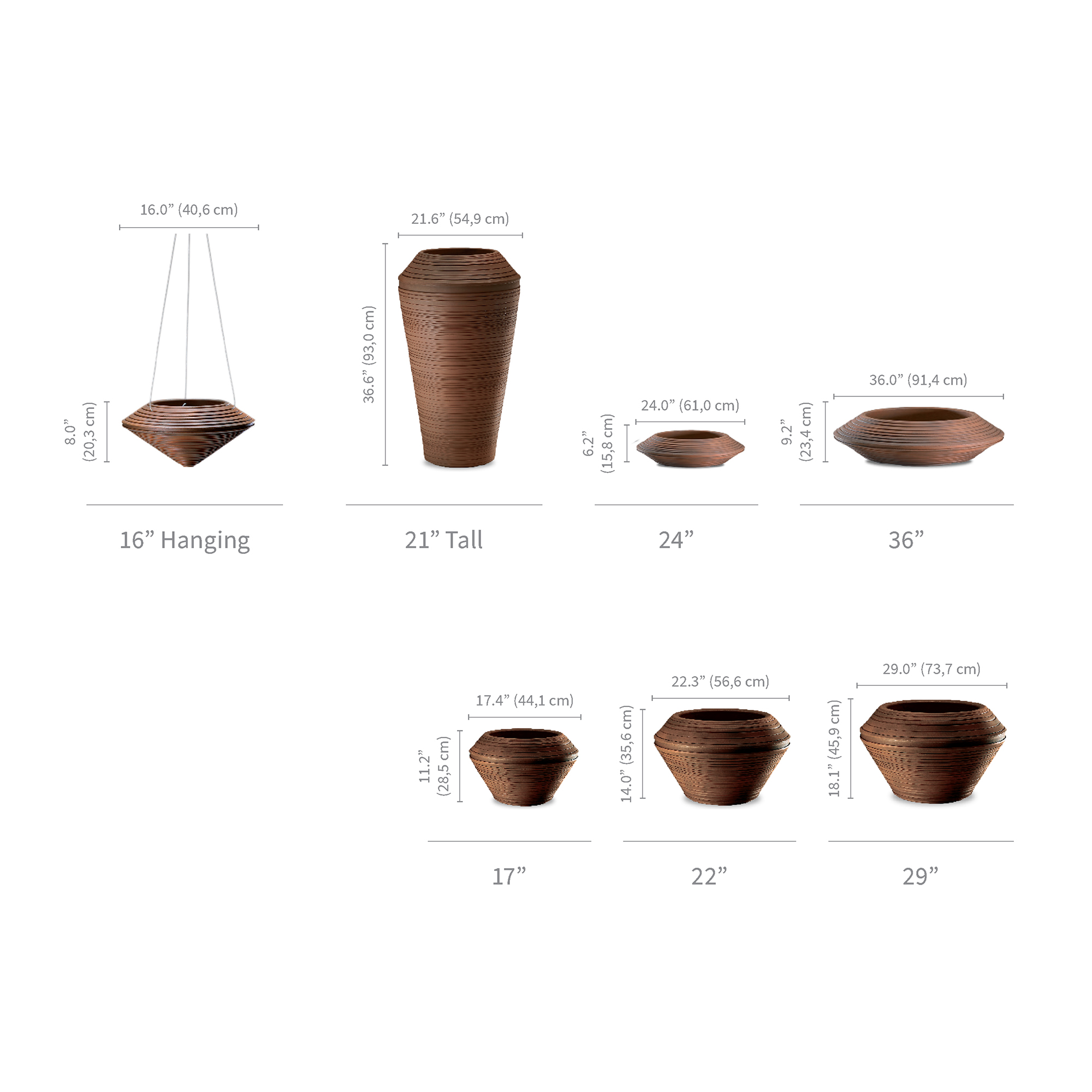 Daniel family of planters specifications