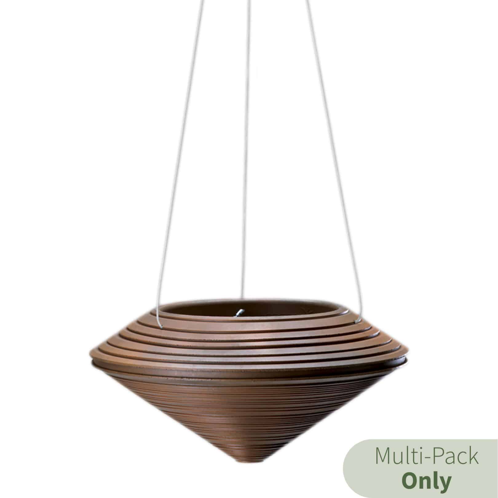 Daniel Hanging Planter in Rust Brown