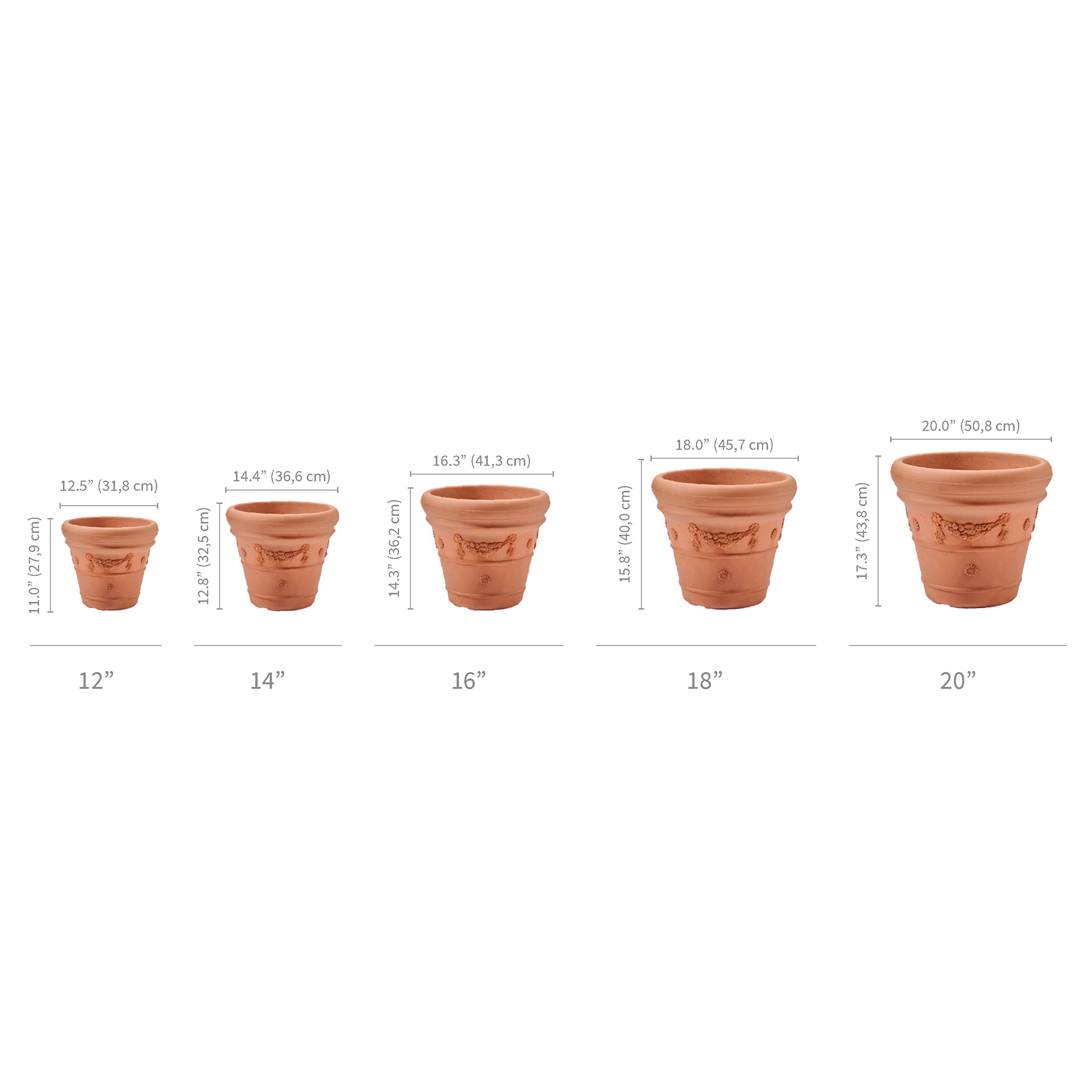 Festonada planters specifications