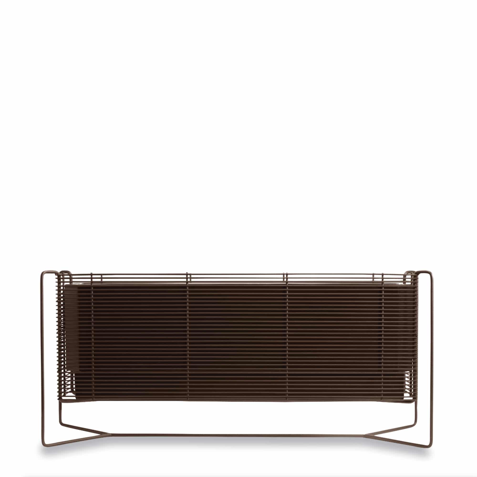 lin rectangular planter in steel brown