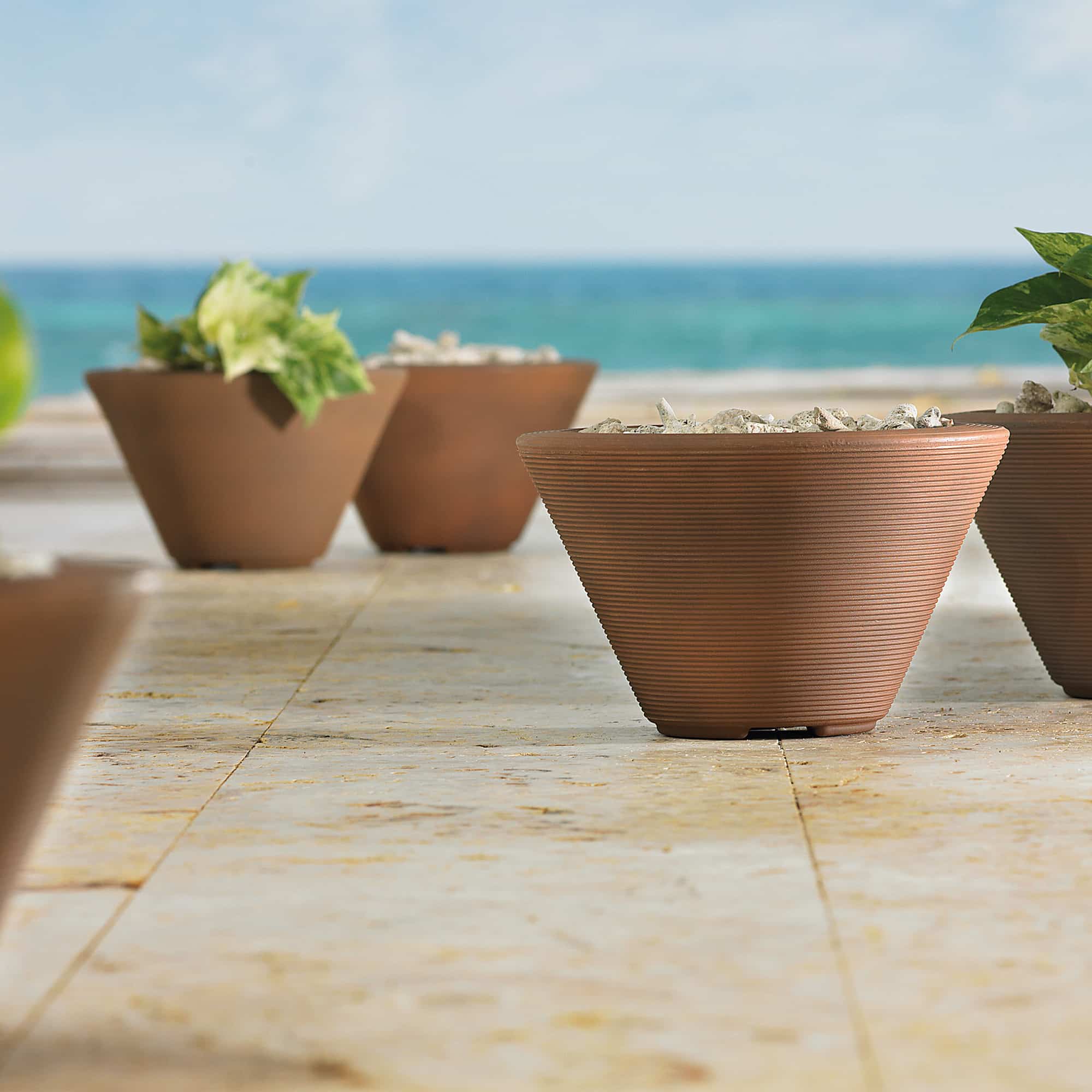 Orange Round Planter