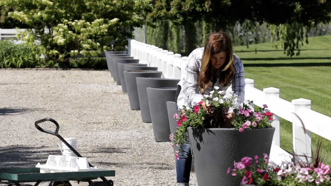 Watering TruDrop Planters